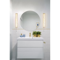 79236-006 Matt Gold LED Wall Lamp with Decorative Glass