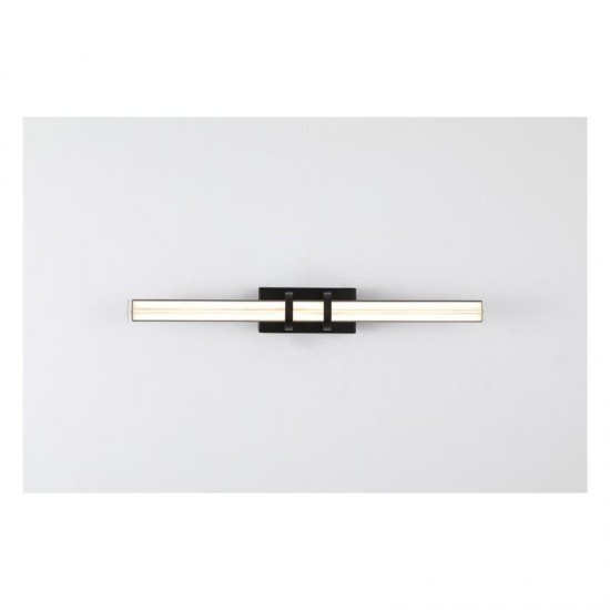 75469-006 Matt Black LED Wall Lamp with Clear Glass IP44