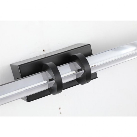 75469-006 Matt Black LED Wall Lamp with Clear Glass IP44