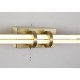 75468-006 Satin Brass LED Wall Lamp with Clear Glass IP44