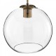 67234-006 Antique Brass Globe Pendant ∅ 25 cm with Clear Glass