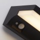 72059-006 Black LED Solar Wall Lamp with Sensor