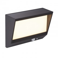 72060-006 Black LED Solar Wall Lamp with Sensor