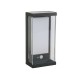 72061-006 Black LED Solar Wall Lamp with Sensor