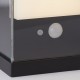 72061-006 Black LED Solar Wall Lamp with Sensor