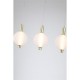 79240-006 Satin Brass 4 Light LED over Island Fitting with White Ribbed Glass