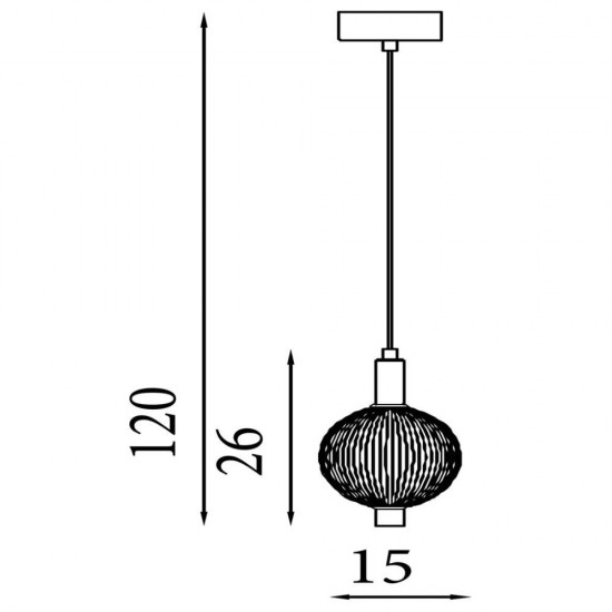 79243-006 Satin Brass LED Pendant with White Ribbed Glass