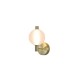 79244-006 Satin Brass LED Wall Lamp with White Ribbed Glass