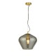 20922-006 Antique Brass Pendant with Smoked Mirrored Glass