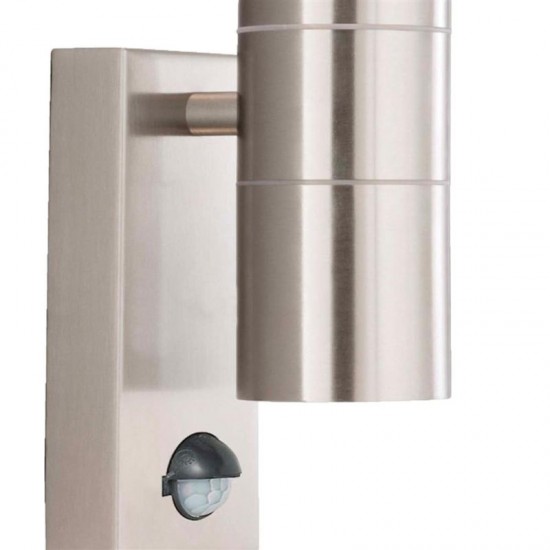 61980-006 Stainless Steel 2 Light PIR Wall Lamp