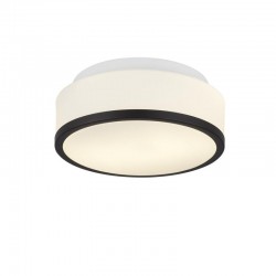 32835-006 Bathroom Black Ceiling Lamp with Opal Glass Ø 23 cm 32835-006 Bathroom Black Ceiling Lamp with Opal Glass Ø 23 cm