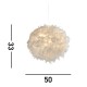 78928-006 - Shade Only - White Feather Shade for Pendant