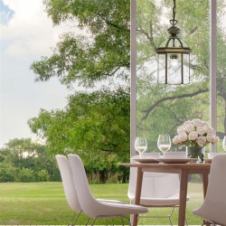 9295-006 Antique Brass 1 Light Lantern Pendant