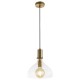 71944-006 Brass Pendant with Clear Glass