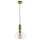 71944-006 Brass Pendant with Clear Glass