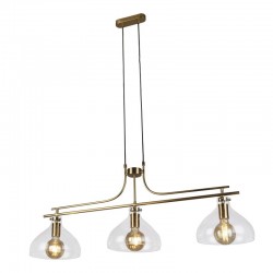 71945-006 Brass 3 Light over Island Fitting with Clear Glass