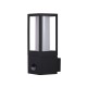 72190-006 Black PIR Wall Lamp with Matt White Diffuser