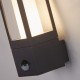 72190-006 Black PIR Wall Lamp with Matt White Diffuser