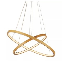 78967-006 Gold LED Pendant with Natural Bamboo