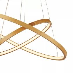 78967-006 Gold LED Pendant with Natural Bamboo