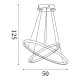 78967-006 Gold LED Pendant with Natural Bamboo