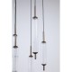 79246-006 Latte 8 Light LED Cluster Pendant with Clear Bubble Glass