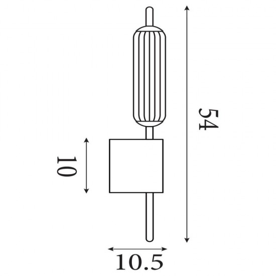 79248-006 Latte LED Wall Lamp with Clear Bubble Glass