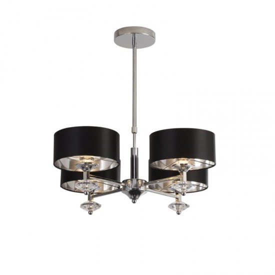 9637-006 Black & Polished Chrome 4 Light Centre Fitting 9637-006 Black & Polished Chrome 4 Light Centre Fitting