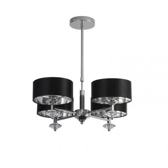 9637-006 Black & Polished Chrome 4 Light Centre Fitting 9637-006 Black & Polished Chrome 4 Light Centre Fitting