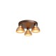 79255-006 Latte 3 Light LED Semi Flush with Amber Glass