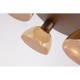 79255-006 Latte 3 Light LED Semi Flush with Amber Glass