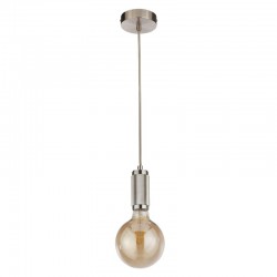 72090-006 Knurled Satin Silver Suspension E27 72090-006 Knurled Satin Silver Suspension E27