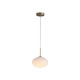 79263-006 Matt Gold LED Pendant with White Confetti Glass