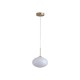 79263-006 Matt Gold LED Pendant with White Confetti Glass