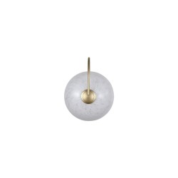 79264-006 Matt Gold LED Wall Lamp with White Confetti Glass