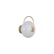 79264-006 Matt Gold LED Wall Lamp with White Confetti Glass