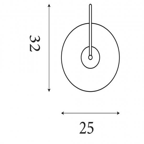 79264-006 Matt Gold LED Wall Lamp with White Confetti Glass