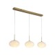 79265-006 Matt Gold 3 Light LED over Island Fitting with White Confetti Glass