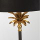 72117-006 Black & Antique Brass Table Lamp with Black Velvet Shade