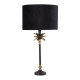 72117-006 Black & Antique Brass Table Lamp with Black Velvet Shade