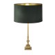 72124-006 Antique Brass Table Lamp with Green Velvet Shade