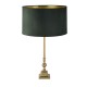 72124-006 Antique Brass Table Lamp with Green Velvet Shade