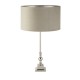 72127-006 Chrome Table Lamp with Taupe Velvet Shade