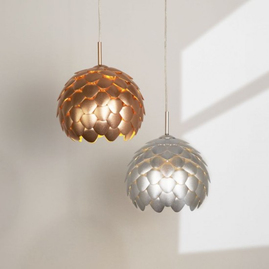 9641-006 Silver Metal 1 Light Hanging Pendant 9641-006 Silver Metal 1 Light Hanging Pendant