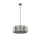64659-006 Chrome 5 Light Pendant with Clear, Smoky, Amber Crystal
