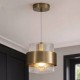 83459-006 Antique Brass Pendant with Clear Ribbed Glass