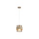 78938-006 Sand Pendant with Amber Ribbed Glass