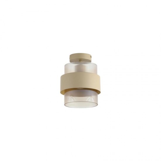 78938-006 Sand Pendant with Amber Ribbed Glass