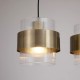 83462-006 Antique Brass 4 Light over island Fitting with Clear Ribbed Glass