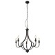 72152-006 Black 5 Light Centre Fitting